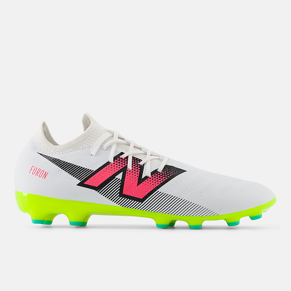 New Balance FURON DESTROY AG V7+ Shoes White with Hi-lite and Black